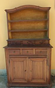 Antica Credenza con alzata piattaia Ciliegio XVIII secolo Piemonte