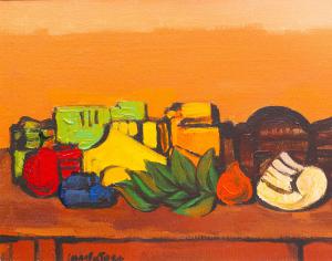 Domenico Cantatore, Acryl, „Stillleben“, signiert, 1972