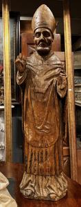 DARS690 - Scultura rappresentante San Ambrogio, misure cm L 36 x H 135 x P 35