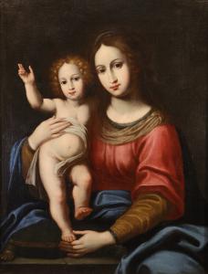 Madona com o Menino, Alessandro Allori (Florença 1535 - 1607) Oficina de