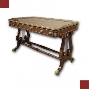 SCRITTOIO LASTRONATO NAPOLEONE III META’ XIX SECOLO 