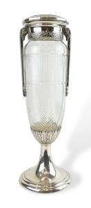 Vaso Con Anse in Argento e Cristallo - Anni 20