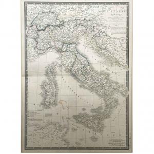 Adrien Brué Carta Geografica dell’Italia 1842