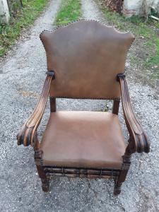 Poltrona in stile epoca 1800 in noce braccioli ritorti h113xl67xp60 garanzia termini di legge 