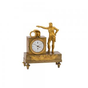 Orologio da appoggio francese in bronzo dorato