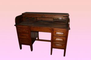 Early 1900s antique French roll-top desk