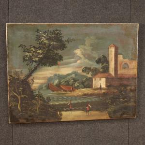 Italian painting seascape from the 18th century