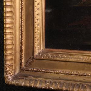 Antico quadro veneziano del XVIII secolo, Mosè salvato dalle acque - Foto 7