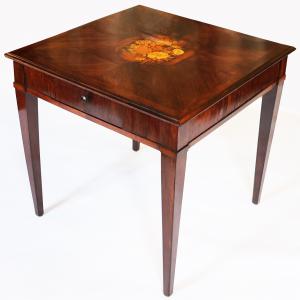 Rosewood table, inlaid with various woods, Giuseppe Maggiolini (1738-1814), Milan, late 18th-early 19th century