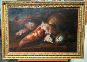 Stillleben mit Fischen und Krustentieren, Werkstatt der Recco, Elena Recco (?).