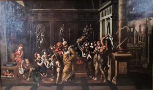 Roman School, late 17th century, "Allegory of the Birth of the Baptist"