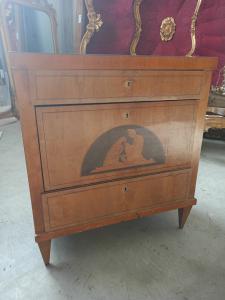 Inlaid birch chest of drawers