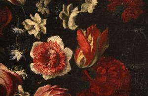 Nature morte avec un vase de fleurs, Giovanni Stanchi (Rome, 1608 - 1675) Atelier - Foto 7