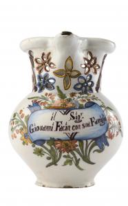 Brocca in maiolica , manifattura Antonibon, Nove di Bassano , XVIII secolo VENDUTA