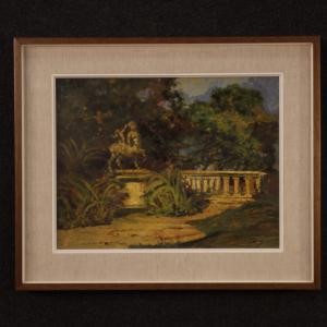 Italian landscape painting in Impressionist style