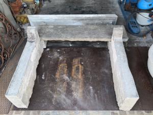Stone fireplace