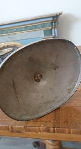Ostensorio antico in metallo argentato e parte in argento H.53 CM - Foto 8