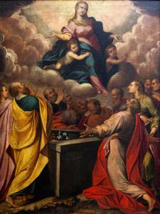 "Assunzione della Vergine", olio su tela, Epoca '700, “Assumption of the Virgin,” oil on canvas, 18th century