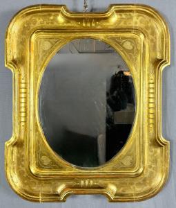 🥇Perfetta Cornice Specchiera a Vassoio Dorata Antica Primo ‘800🥇