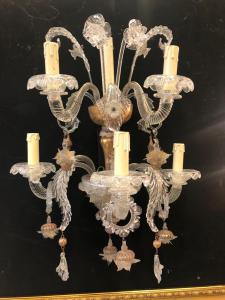 Murano Glas Applique mit 6 Leuchten