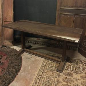 TAV334 - N. 2 rustic walnut wood tables, 18th century, dimensions cm L 180 x D 79 x H 85