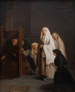 Pietro Longhi (Venezia, 1701 - 1785), La Confessione