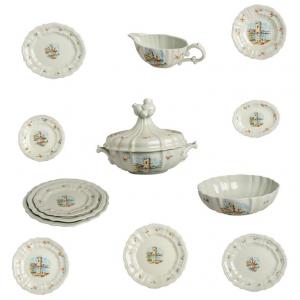 Antique LAVENO dinner service - O/1558