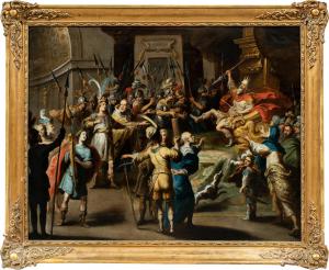Pauwels Casteels (Anversa 1625 ca. - 1697) - Davide davanti a re Saul.