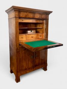 Piedmontese walnut veneered secretary desk – Biella area, 19th century