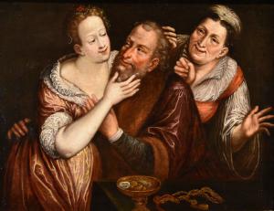 The mismatched couple, 17th-century Flemish School
