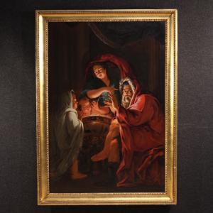 Großes Gemälde des 18. Jahrhunderts, Allegorie des Winters