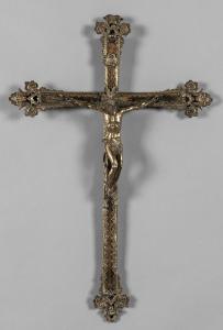 Cristo crucificado, escultura em prata, Gênova, século XVIII