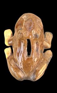Salvadanaio in ceramica ingobbiata a forma di rana. - Foto 5