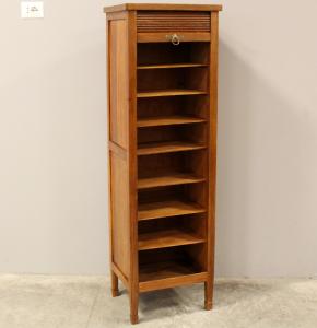 Antiker Aktenschrank mit Rollladen aus Eichenholz - Foto 5
