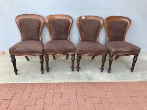 Lot of 04 English Mahogany Chairs - Restored (work in progress)_car 2312