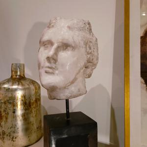 Akademische Skulptur aus dem 20. Jahrhundert aus Wachs – Kopf der Aphrodite