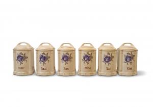 SET OF SIX '30s KITCHEN CONTAINERS
