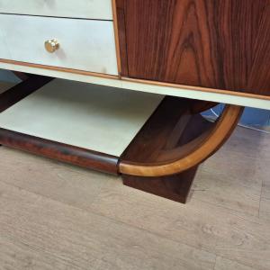 Art-déco-Sideboard aus Rosenholz und Pergament, Original, 1930er-40er Jahre - Foto 10