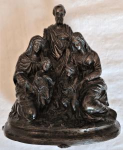 206 Small bronze of the Holy Family.