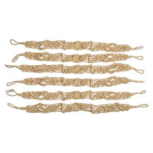 Set of 6 cotton tiebacks for curtains - B/1531 -