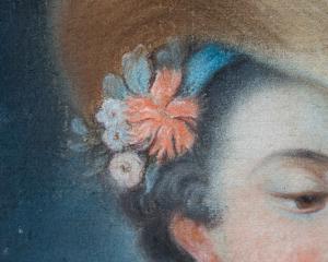 Tomaso Bugoni (Venezia? – 1767), Ritratto di ragazza con cappello - Foto 5