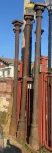 DARS651 - N. 7 Cast iron columns (one of which is different), size cm 30 x H 370