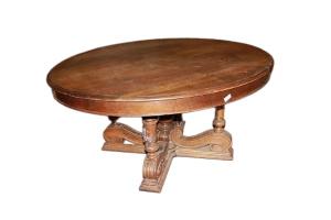 Tavolo ovale stile Luigi Filippo della seconda metà 1800 in legno di noce