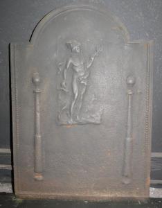 P232 - Placa de fundo de lareira em ferro fundido, século XIX, cm L41 x H 58