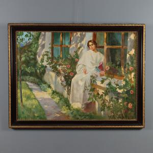 Gemälde Kopie von Giovanni Giani "Das Morgengrauen der Rosen" (Das Warten)