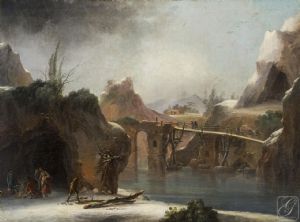 Francesco Foschi (Ancona, 1710 – Rom, 1780) - Verschneite Landschaft VERKAUFT