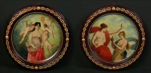 12. Pendentes de pratos de porcelana com cenas mitológicas. Época e estilo do Primeiro Império, 1805-15.