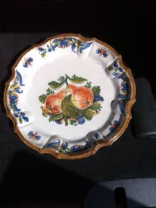 Piatto decoro alla frutta barocca, Antonibon, Nove di Bassano, XVIII sec. Cm.22,5