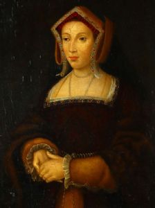 Ritratto di donna, probabilmente Jane Seymour, Hans Holbein il Giovane (1497–1543), - nello stile di