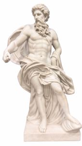SCULTURA IN MARMO BIANCO DI CARRARA "POSEIDONE" - ITALIA